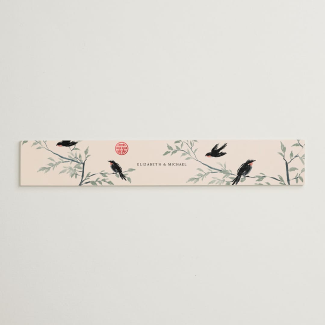"LOVEBIRDS" - Belly Bands in Cream by Elly - Assembled with Invitation