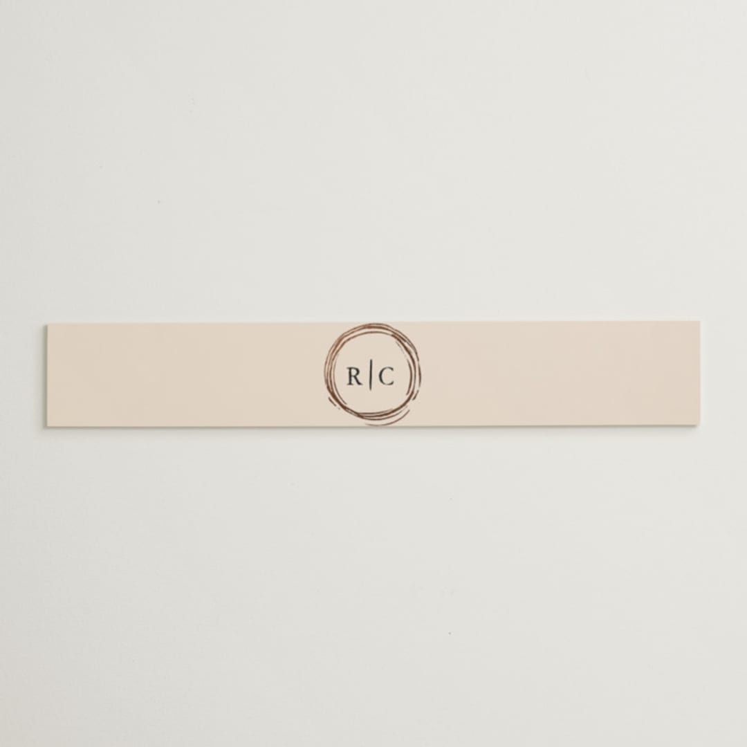 "Monogrammed Floral" - Belly Bands in Harvest by Susan Moyal - Assembled with Invitation