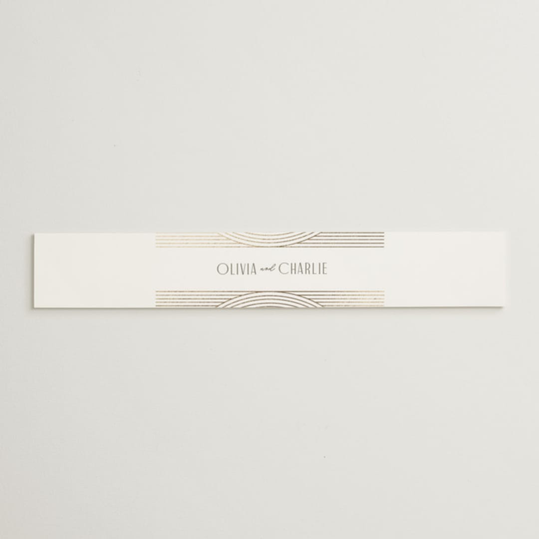 "Moderne" - Belly Bands in Alabaster by Pixel and Hank - Assembled with Invitation