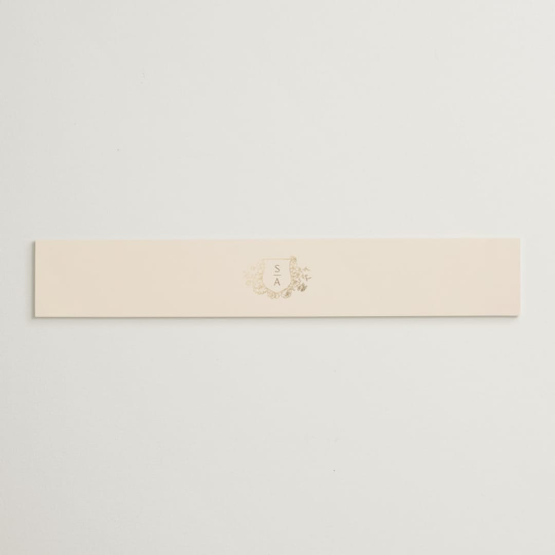 "floral crest" - Belly Bands in Champagne by Cass Loh - Assembled with Invitation
