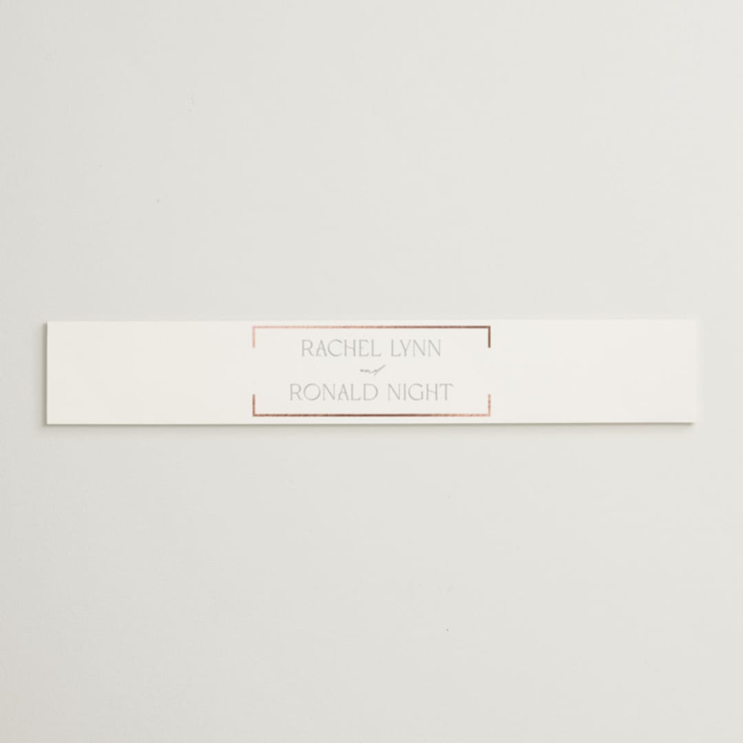 "Bellino" - Belly Bands in Snow by AK Graphics - Assembled with Invitation