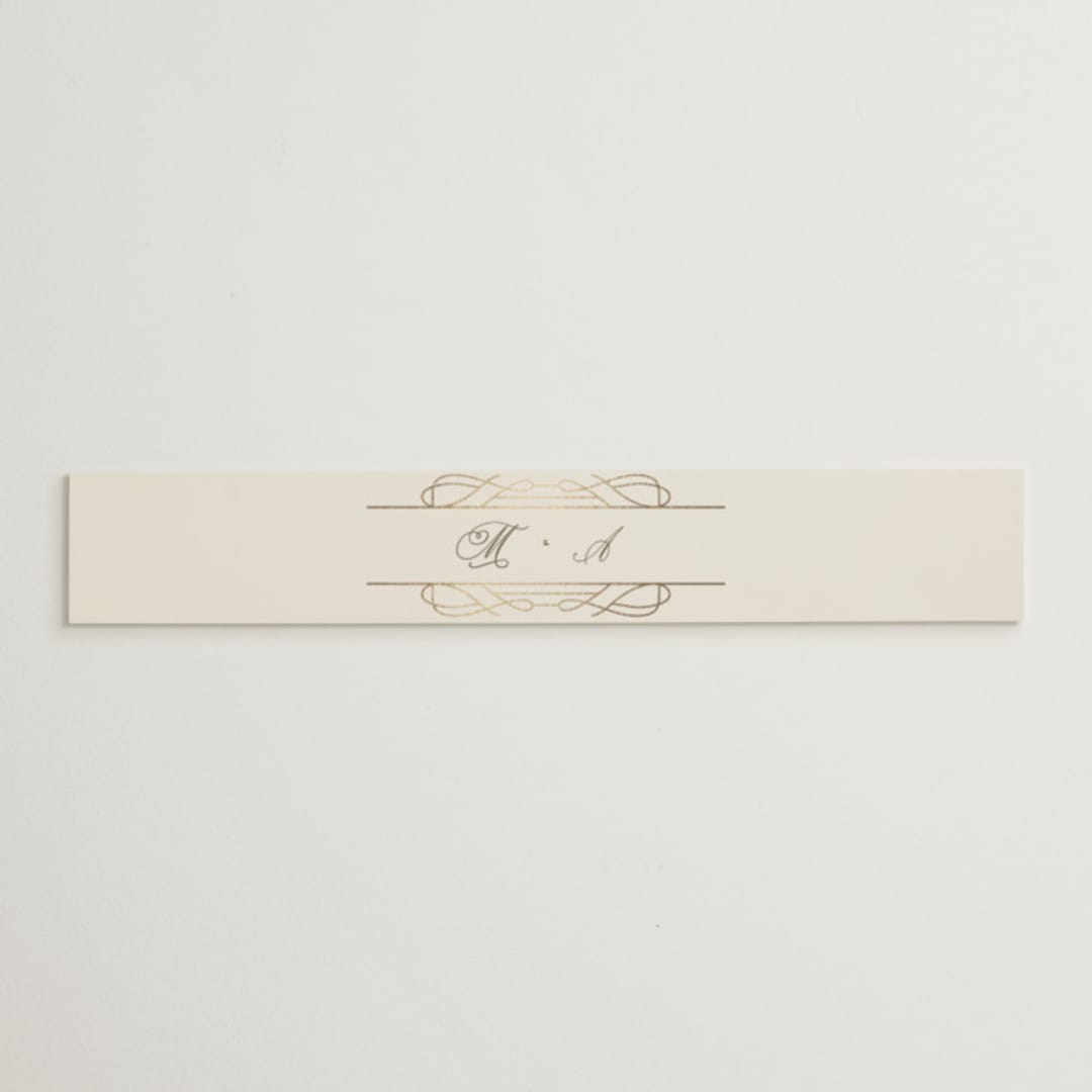 "Simple Art Nouveau" - Belly Bands in Cream by Katie Zimpel - Assembled with Invitation