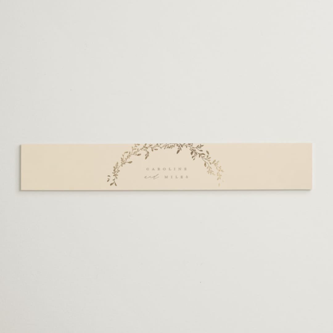 "Leafy Garland" - Belly Bands in Sand by Creo Study - Assembled with Invitation