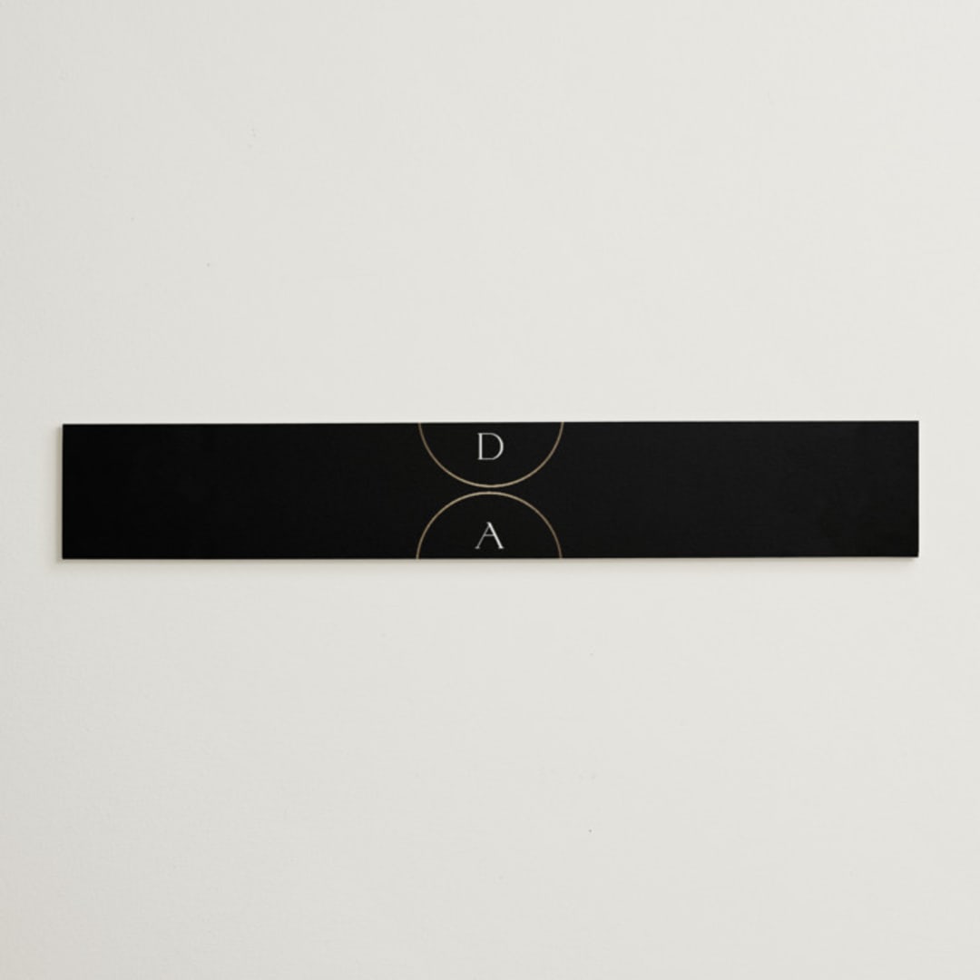 "Modernist Monogram" - Belly Bands in Latte by Christie Garcia - Assembled with Invitation