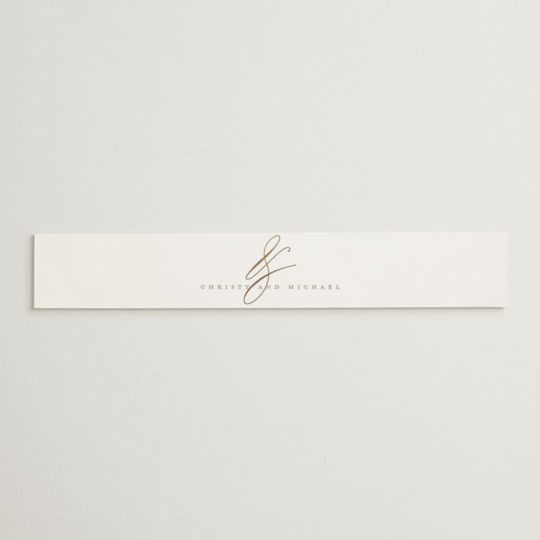 "Ampersand glam" - Belly Bands in Powder by Creo Study - Assembled with Invitation