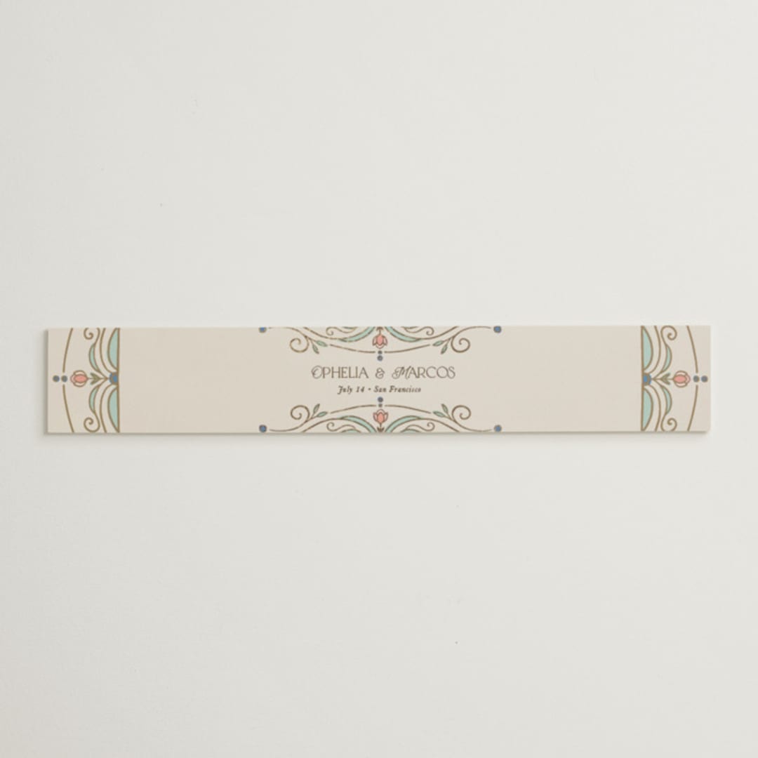 "Ornate Elegance" - Belly Bands in Ivory by Maria Hilas-Louie - Assembled with Invitation