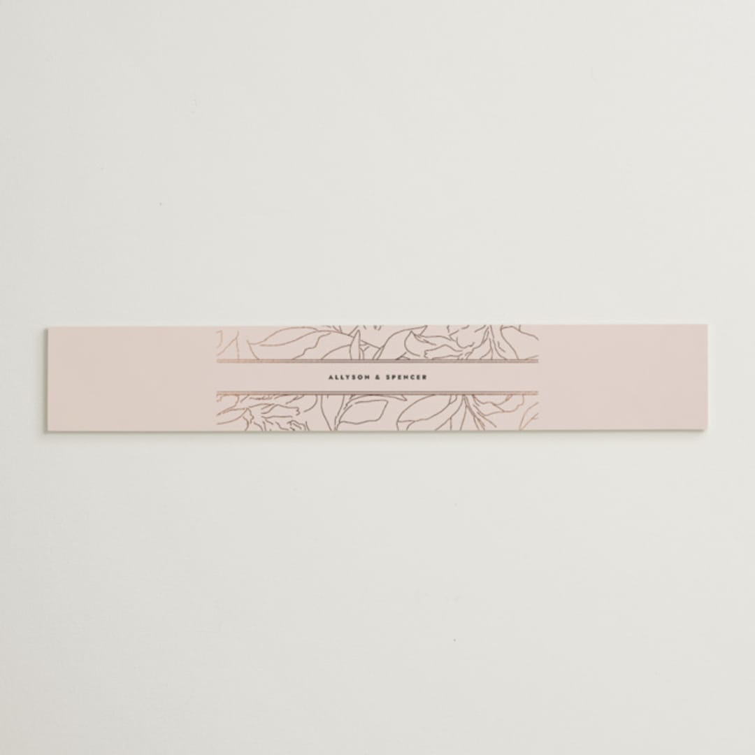 "Deco Band" - Belly Bands in Blush by Kindred Fields - Assembled with Invitation
