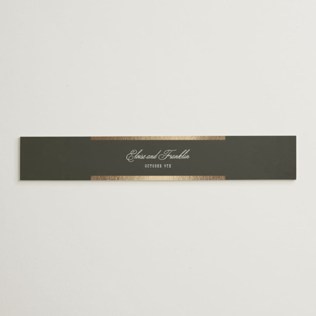 "Hillside" - Belly Bands in Graphite by Everett Paper Goods - Assembled with Invitation