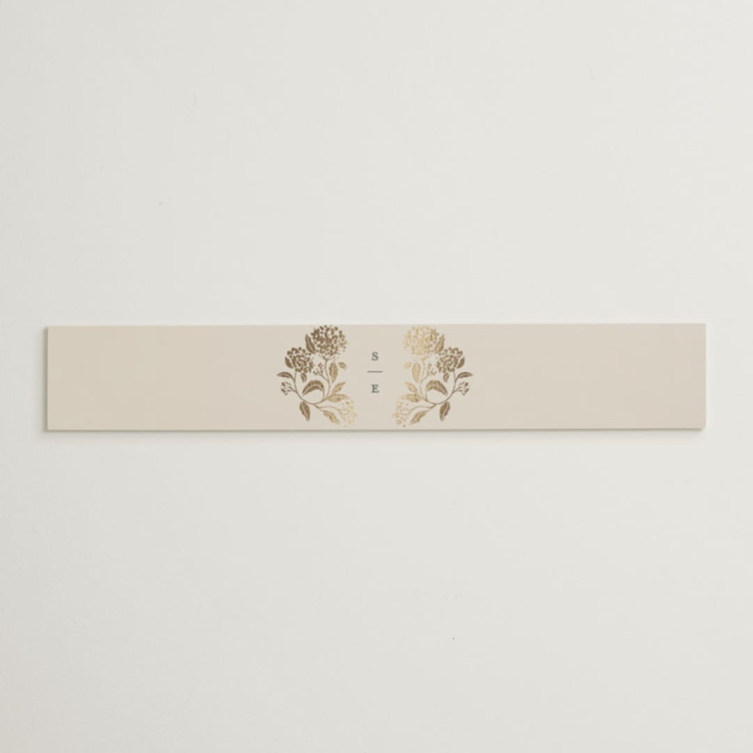 "Shimmering Hydrangeas" - Belly Bands in Tea Time by Susan Zinader - Assembled with Invitation
