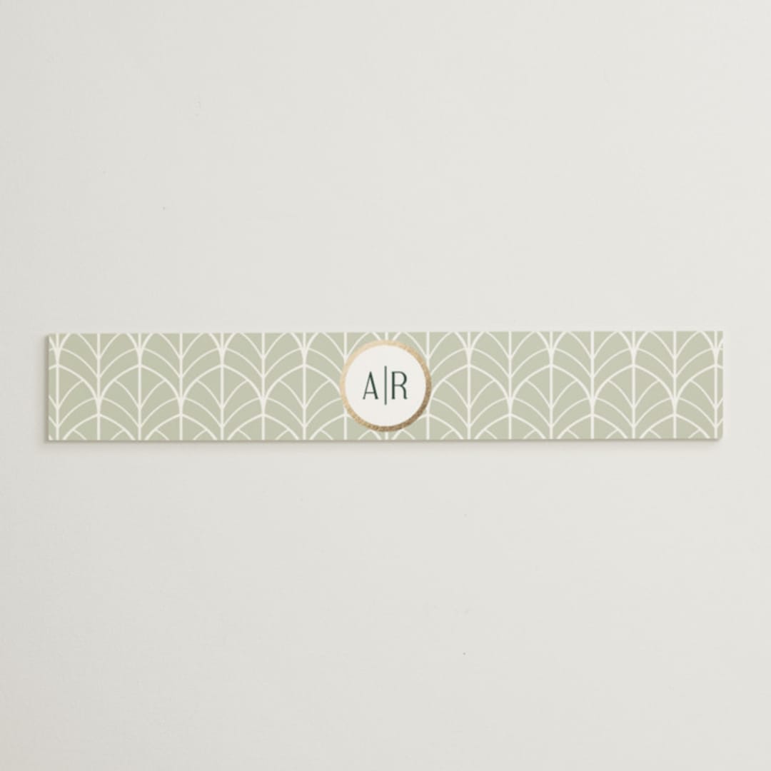"Vintage Palms" - Belly Bands in Sand by Maria Alou - Assembled with Invitation