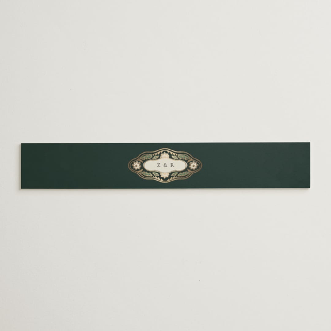 "Frame" - Belly Bands in Emerald by Jen Owens - Assembled with Invitation