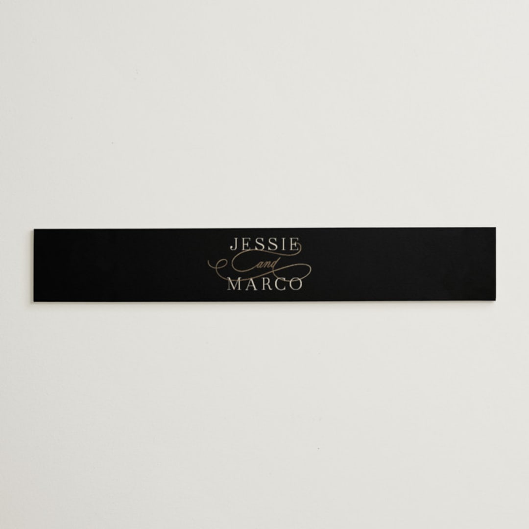 "Black Tie Affair" - Belly Bands in Onyx by Hooray Creative - Assembled with Invitation