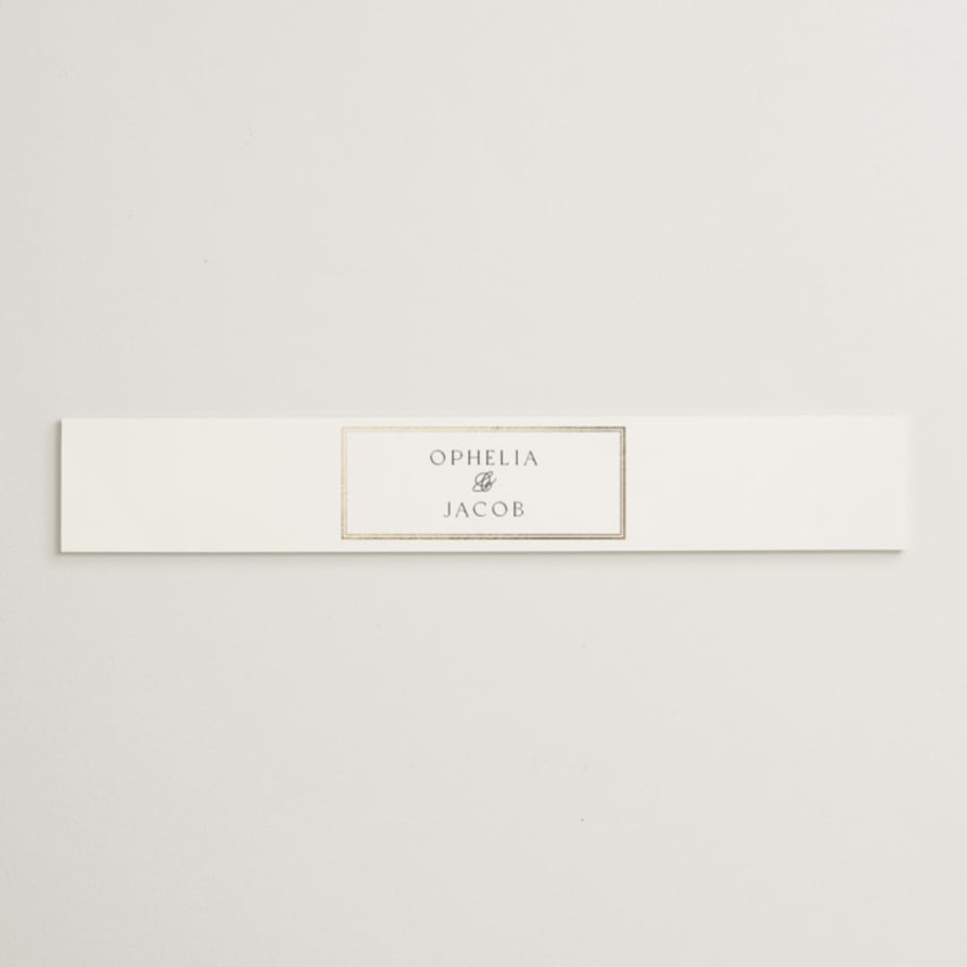 "Elegant Type" - Belly Bands in Pearl by Leah Bisch - Assembled with Invitation
