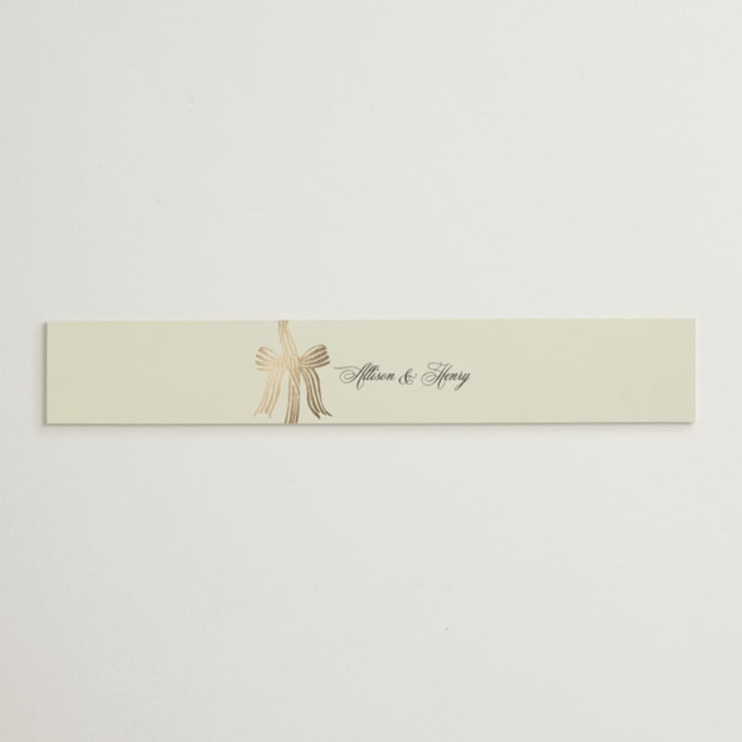 "All Tied Up" - Belly Bands in Champagne by Chris Griffith - Assembled with Invitation