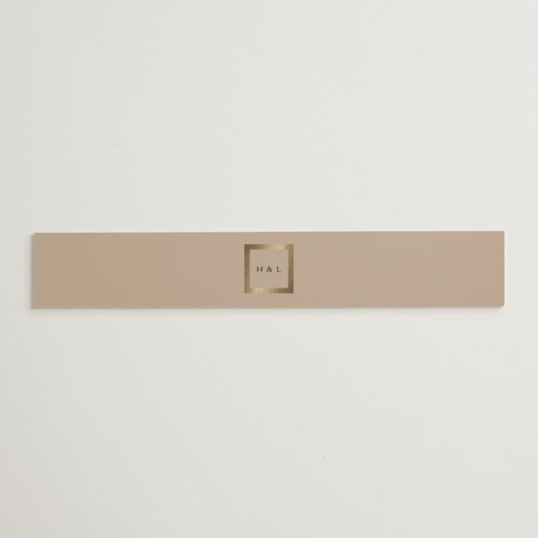 "Framed Photo" - Belly Bands in Latte by Stacy Maalouf - Assembled with Invitation