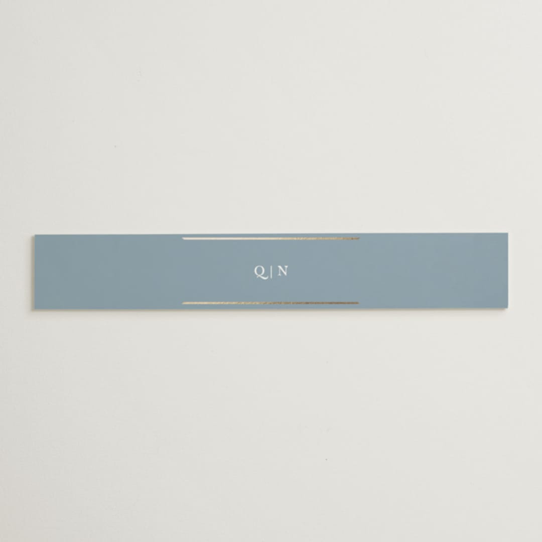 "Elegant bevel" - Belly Bands in Dusty Blue by Stacey Meacham - Assembled with Invitation