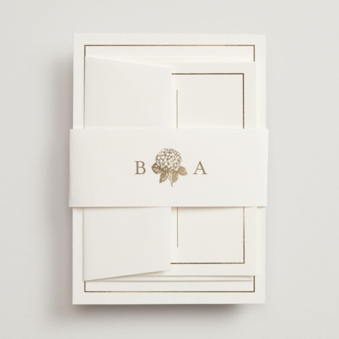 "Hydrangea bloom" - Belly Bands in Cotton by Stacey Meacham - Front