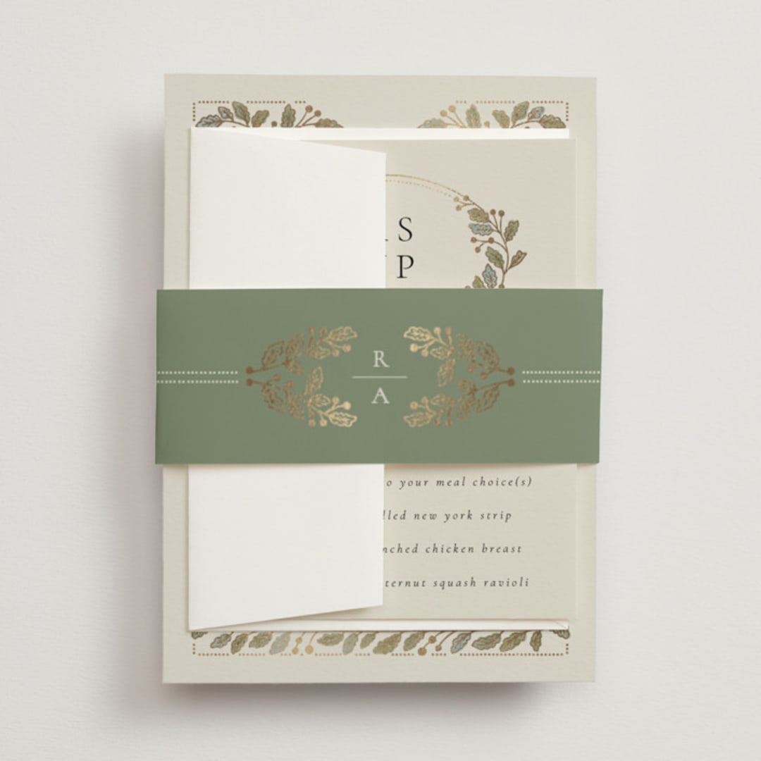 "Vine Wrap" - Belly Bands in Fern by Jen Owens - Front