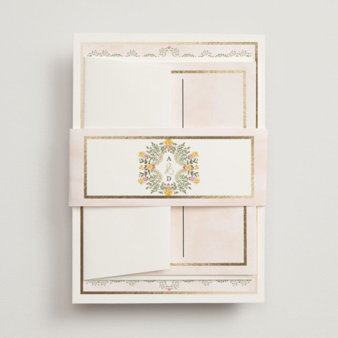 "Embrace" - Belly Bands in Peony by Susan Moyal - Front