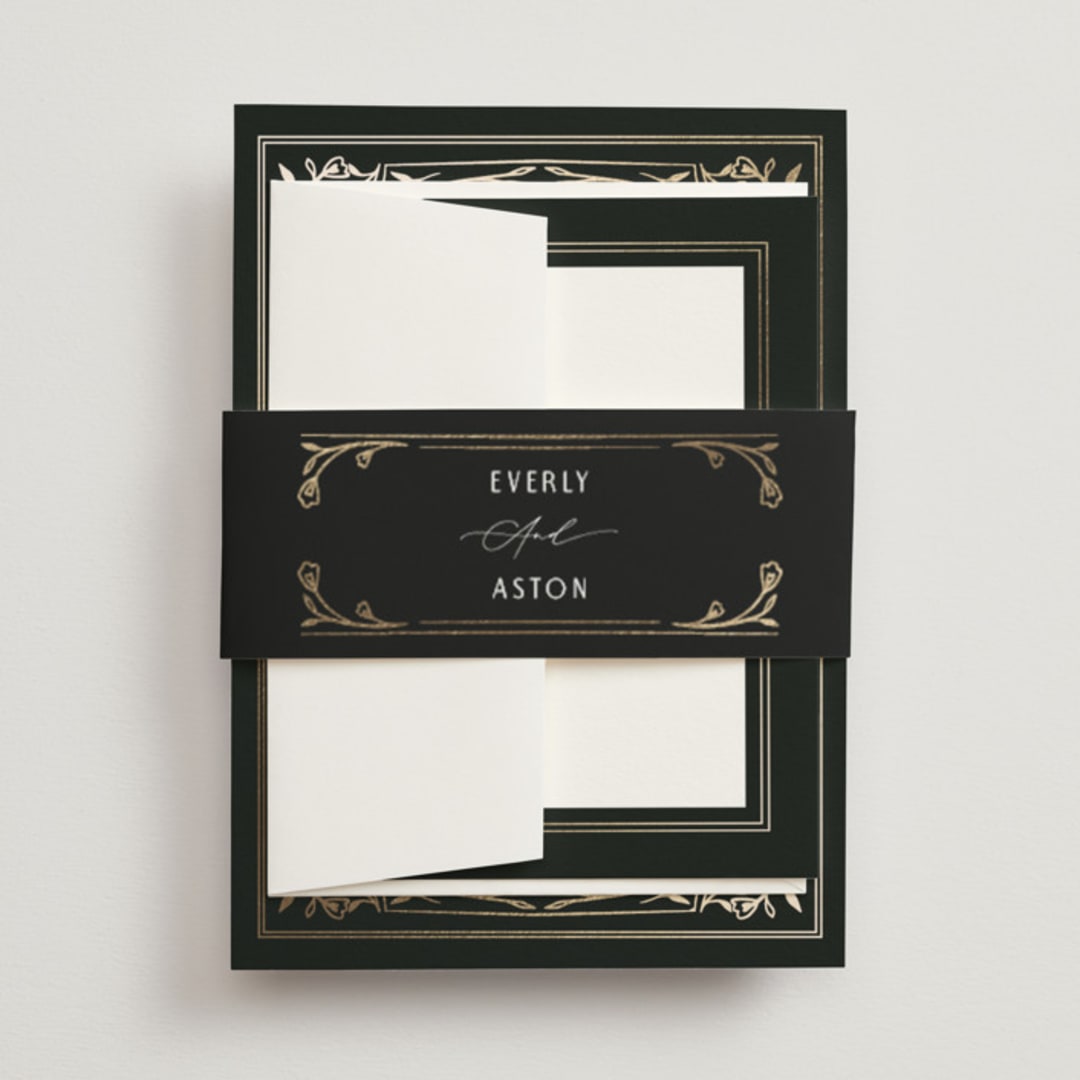 "Majesty" - Belly Bands in Onyx by Nicoletta Savod - Front