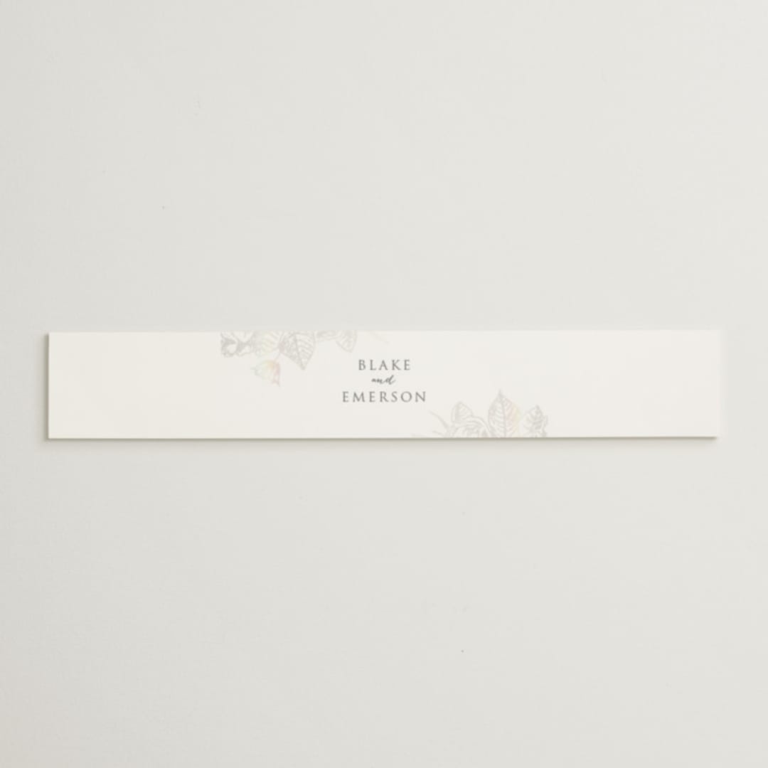 "Gilded Wildflowers" - Gloss-Press® Belly Bands in Cool Grey by Rochelle Renee - Assembled with Invitation