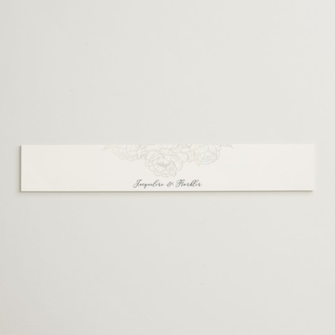"Blooming Peonies" - Gloss-Press® Belly Bands in Mist by Amy Ngo - Assembled with Invitation