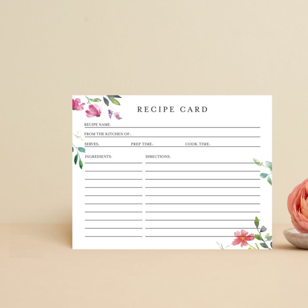 "Spring Wildflowers" - Bridal Shower Insert Cards in Floral by Mere Paper - Front