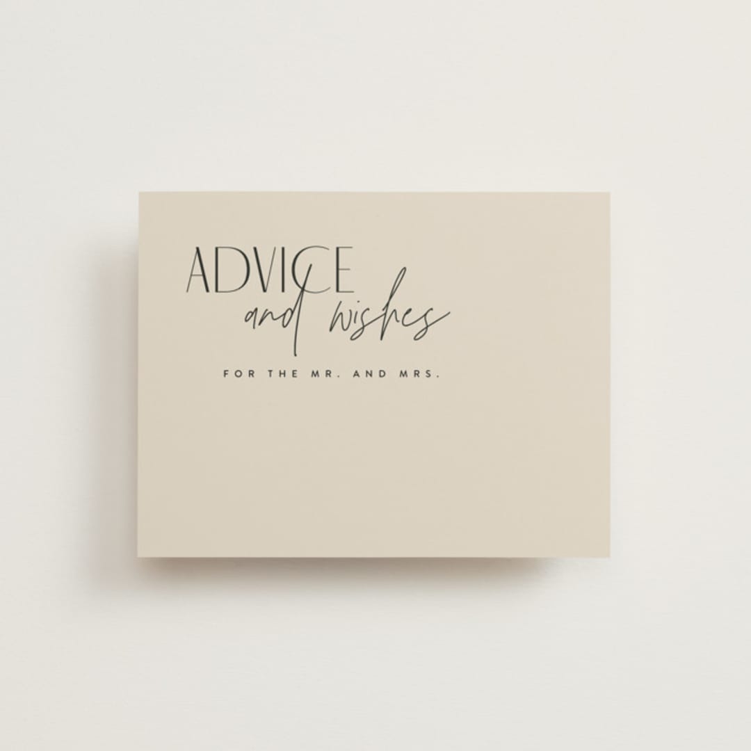 "Layered" - Bridal Shower Insert Cards in Natural by Kelly Schmidt - Front