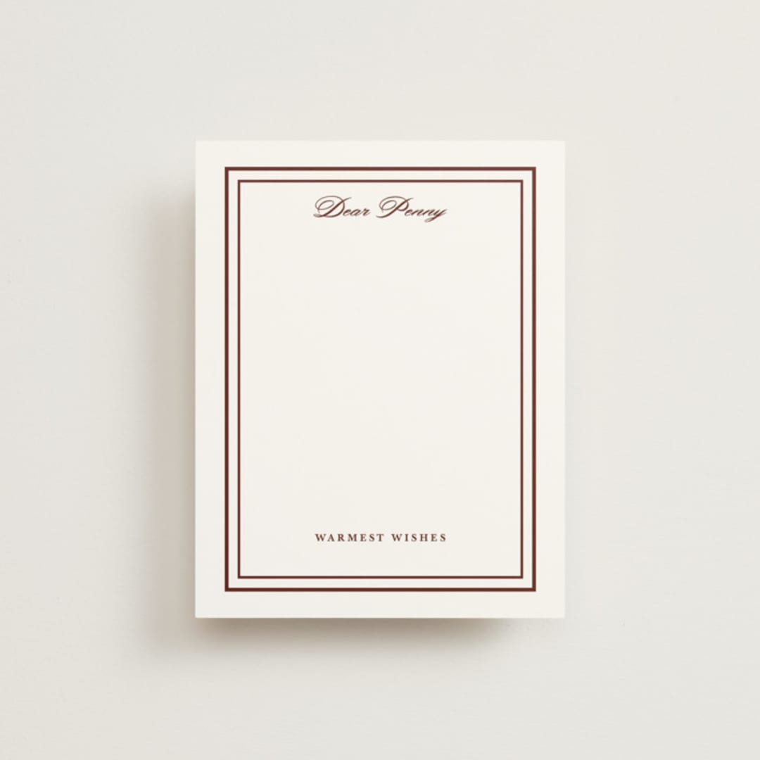 "East Coast Formal" - Bridal Shower Insert Cards in Mahogany by Katie Ylinen - Front