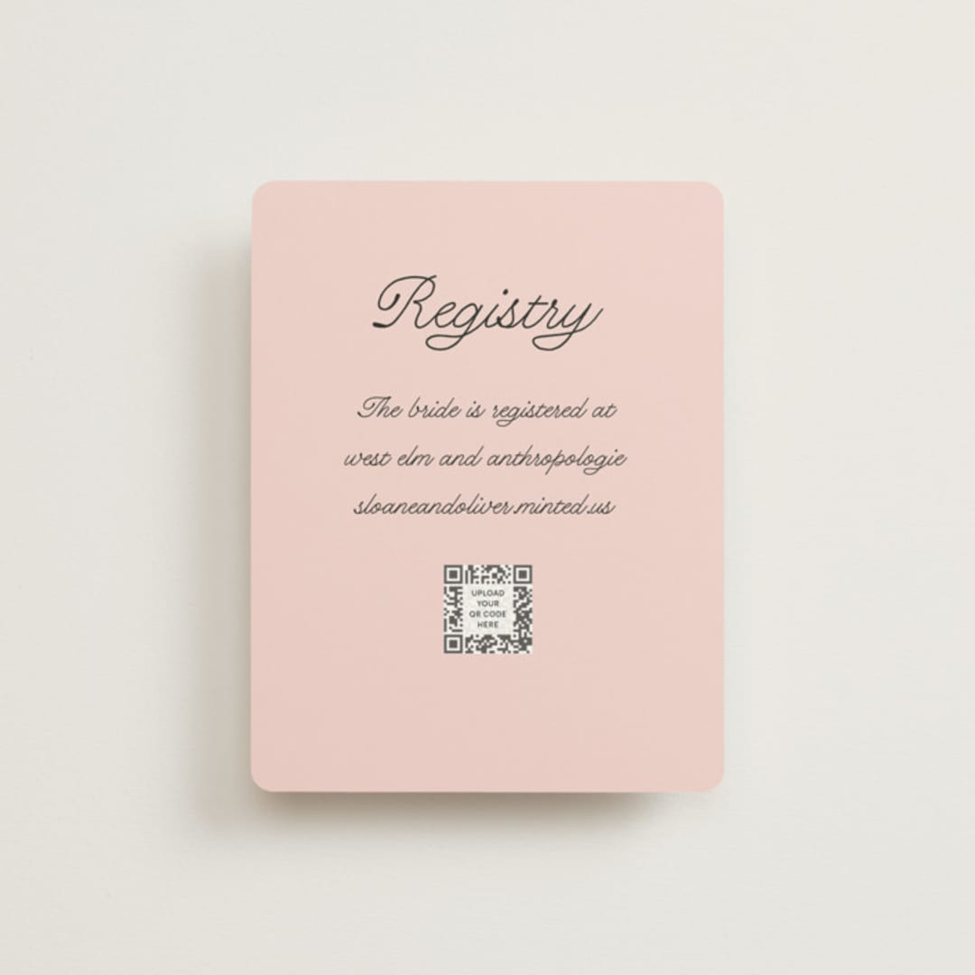 "Lola" - Bridal Shower Insert Cards in Strawberry by Morgan Kendall - Front