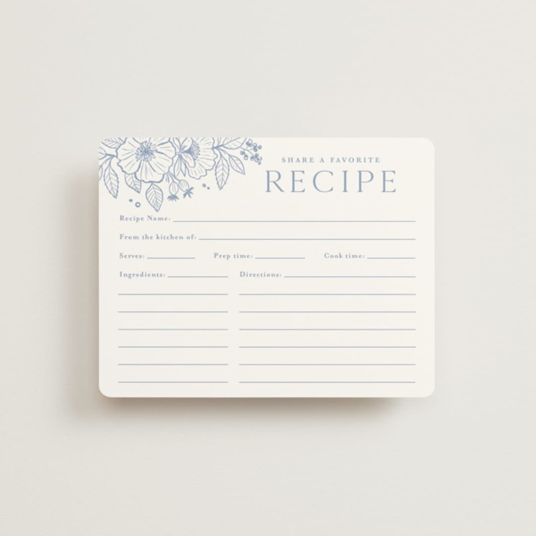 "Wild Roses" - Bridal Shower Insert Cards in Nova by Kristen Smith - Front