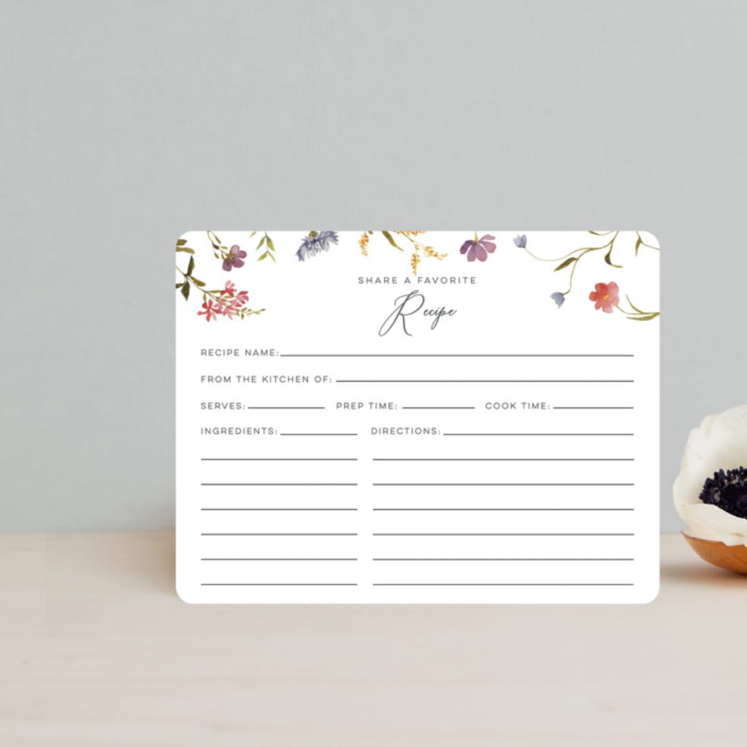 "Untied" - Bridal Shower Insert Cards in Sherbert by Erin Hodges - Front