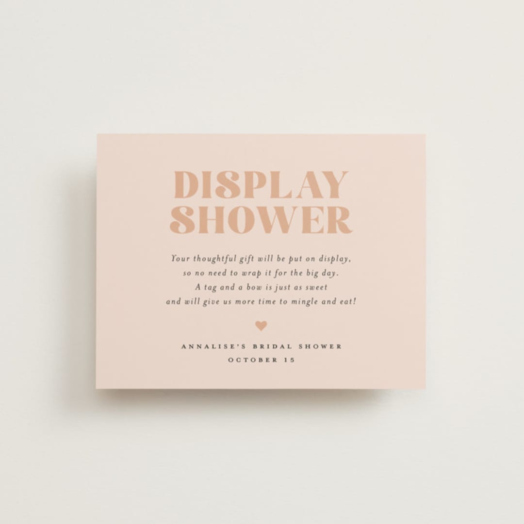 "Let's Brunch" - Bridal Shower Insert Cards in Petal by Sandra Picco Design - Front