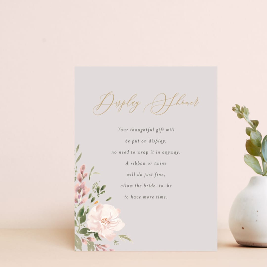 "Bridal Cake" - Bridal Shower Insert Cards in Mist by Itsy Belle Studio - Front
