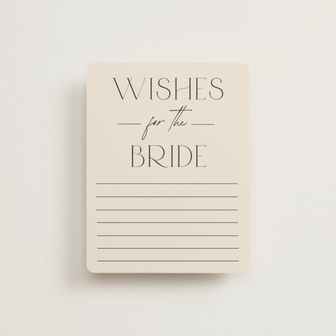 "Bridal Brunch" - Bridal Shower Insert Cards in Ecru by Erica Krystek - Front
