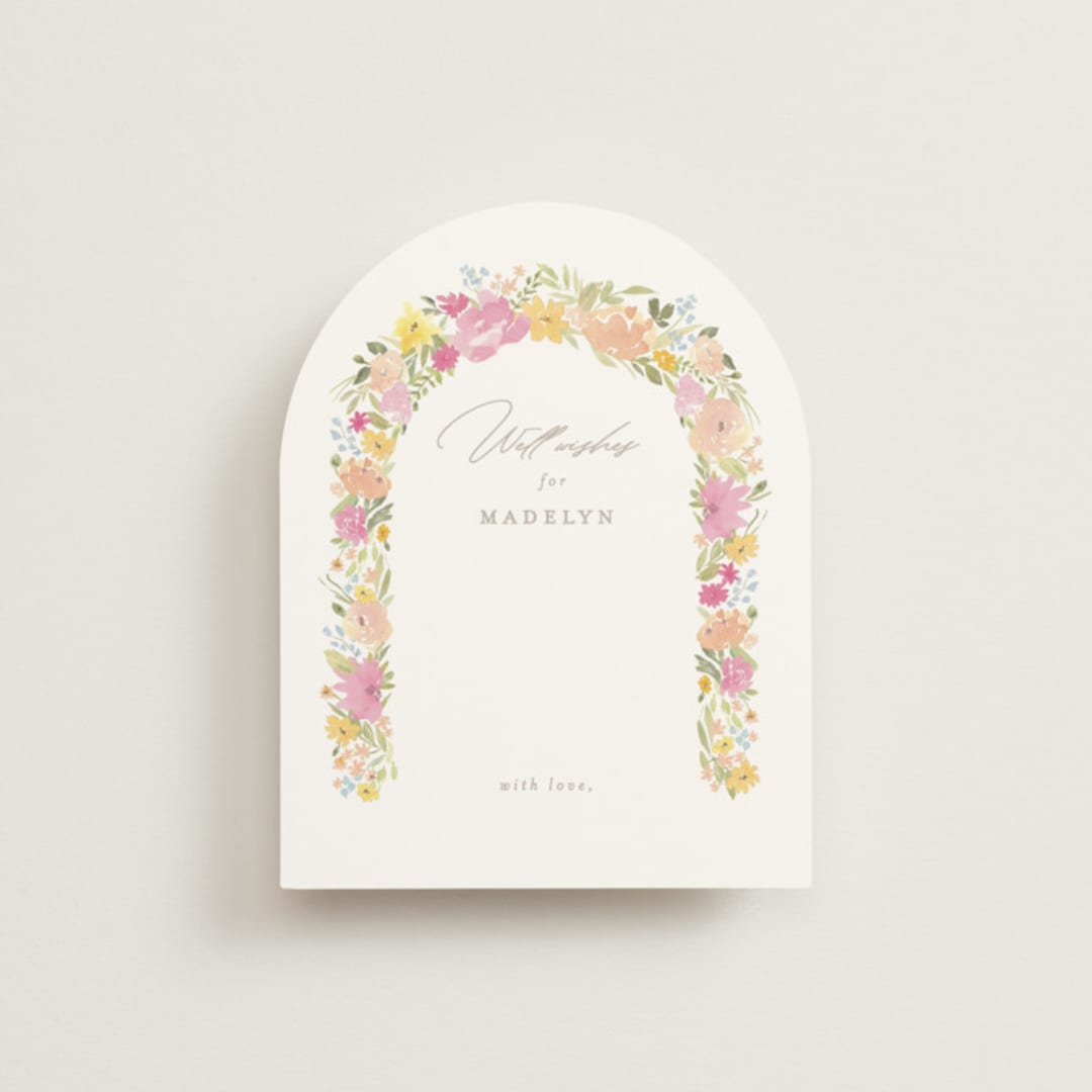 "Blooming arch" - Bridal Shower Insert Cards in Peony by Creo Study - Front