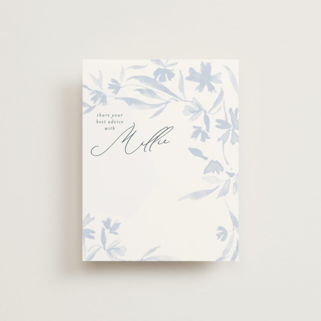 "Garland" - Bridal Shower Insert Cards in Delft by Erin L. Wilson - Front