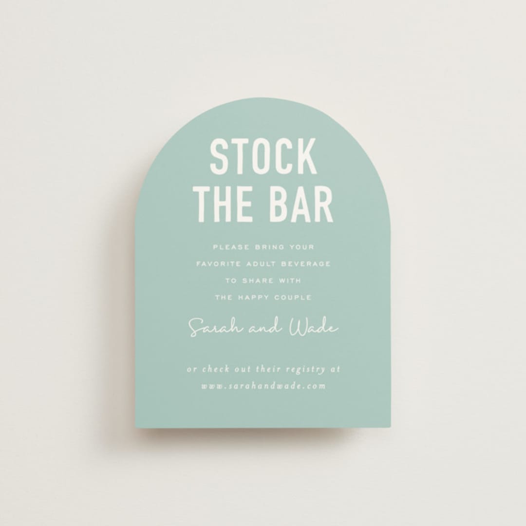 "Cheers And Beers" - Bridal Shower Insert Cards in Rainbow by Sara Hicks Malone - Front