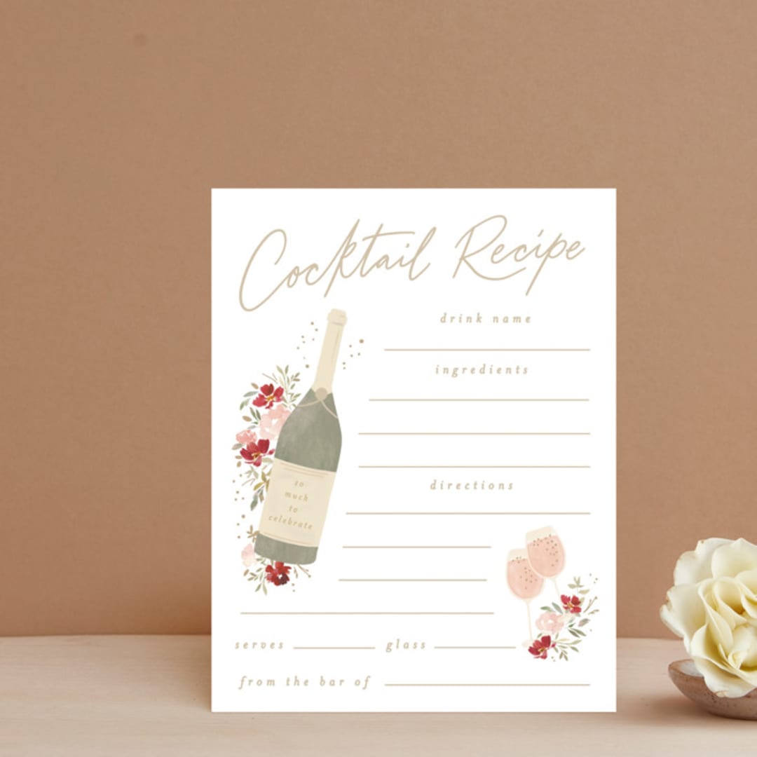 "sparkling brunch" - Bridal Shower Insert Cards in Wine by Creo Study - Front