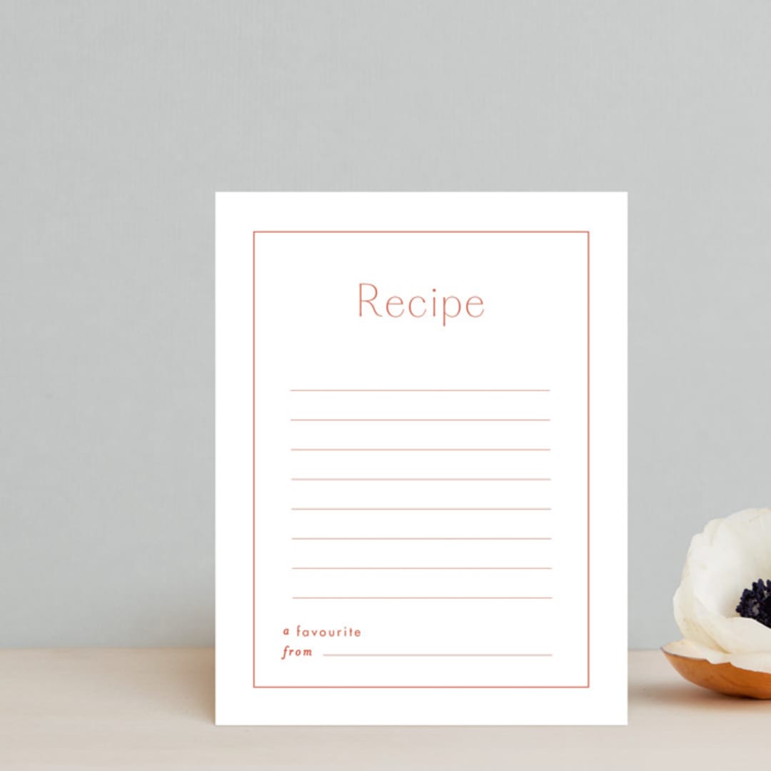 "Alaia" - Bridal Shower Insert Cards in Verona Sunset by Blustery August - Front