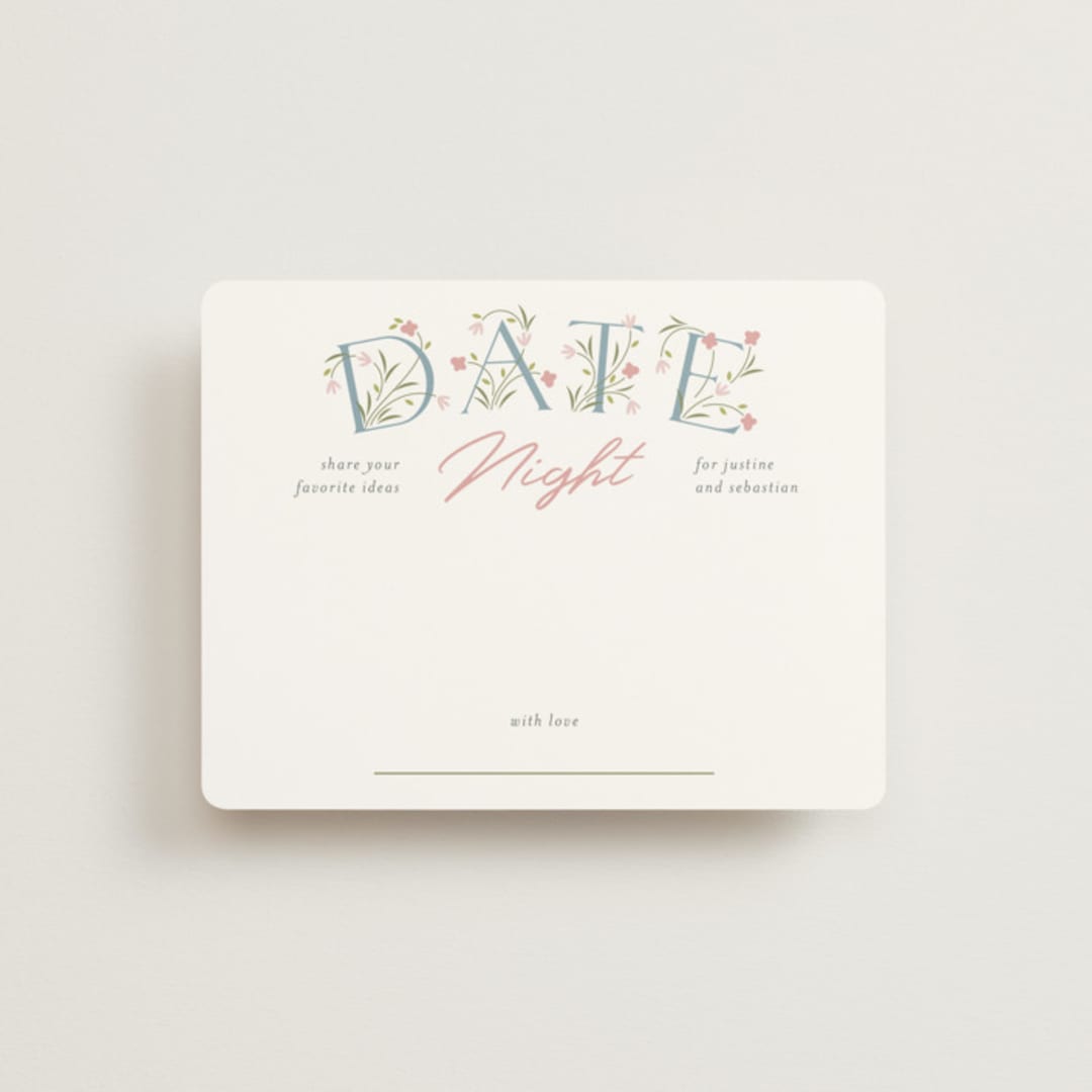 "Mai Tai" - Bridal Shower Insert Cards in Orchid by letterfix - Front