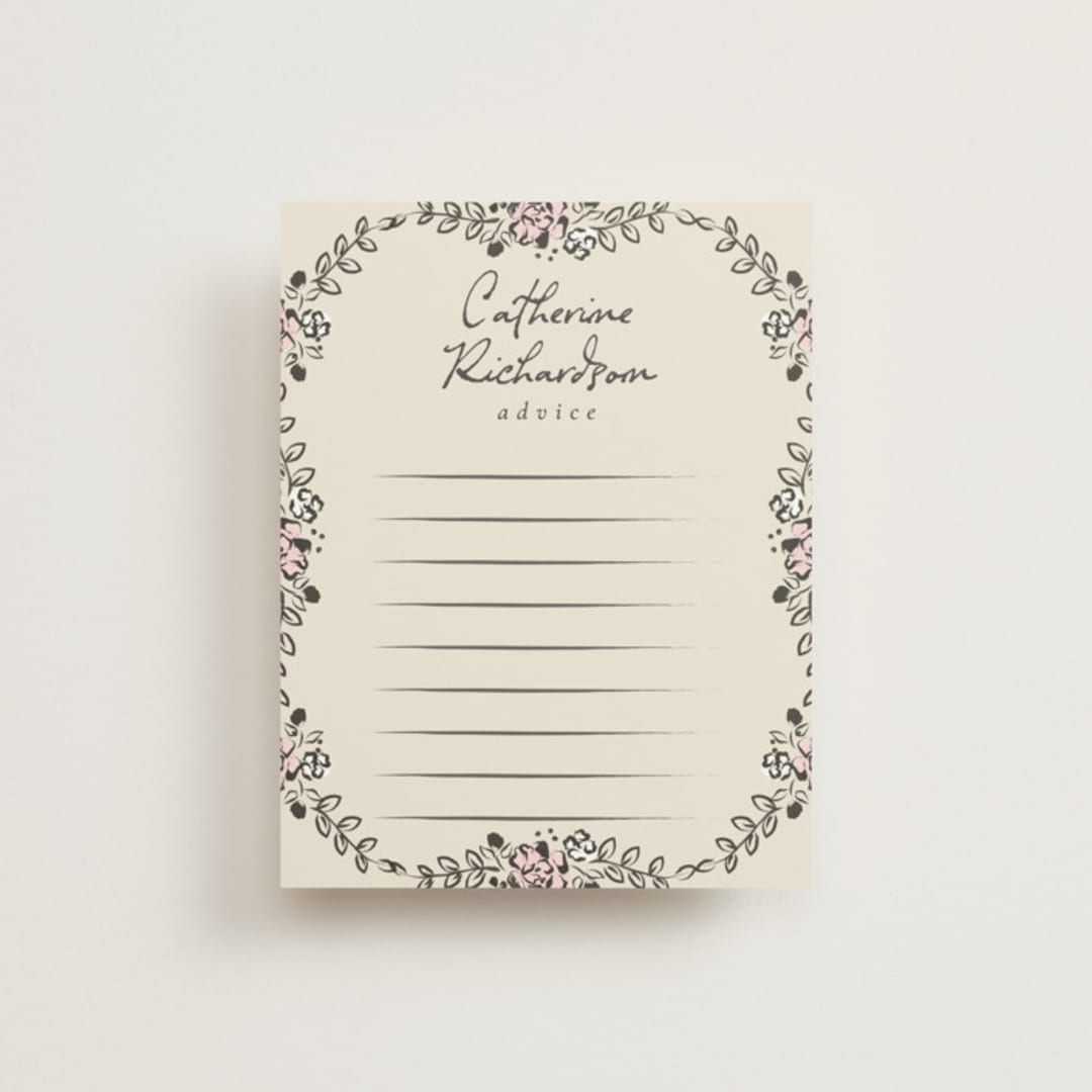 "Gathering Joy" - Bridal Shower Insert Cards in Champagne by Ana de Sousa - Front