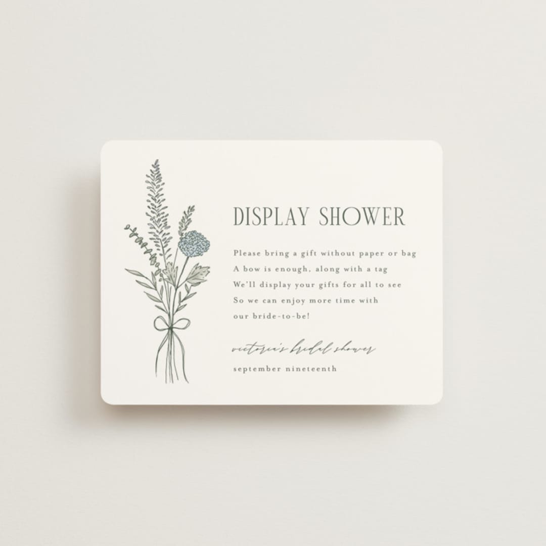 "Botanical" - Bridal Shower Insert Cards in Garden by Kelly Schmidt - Front