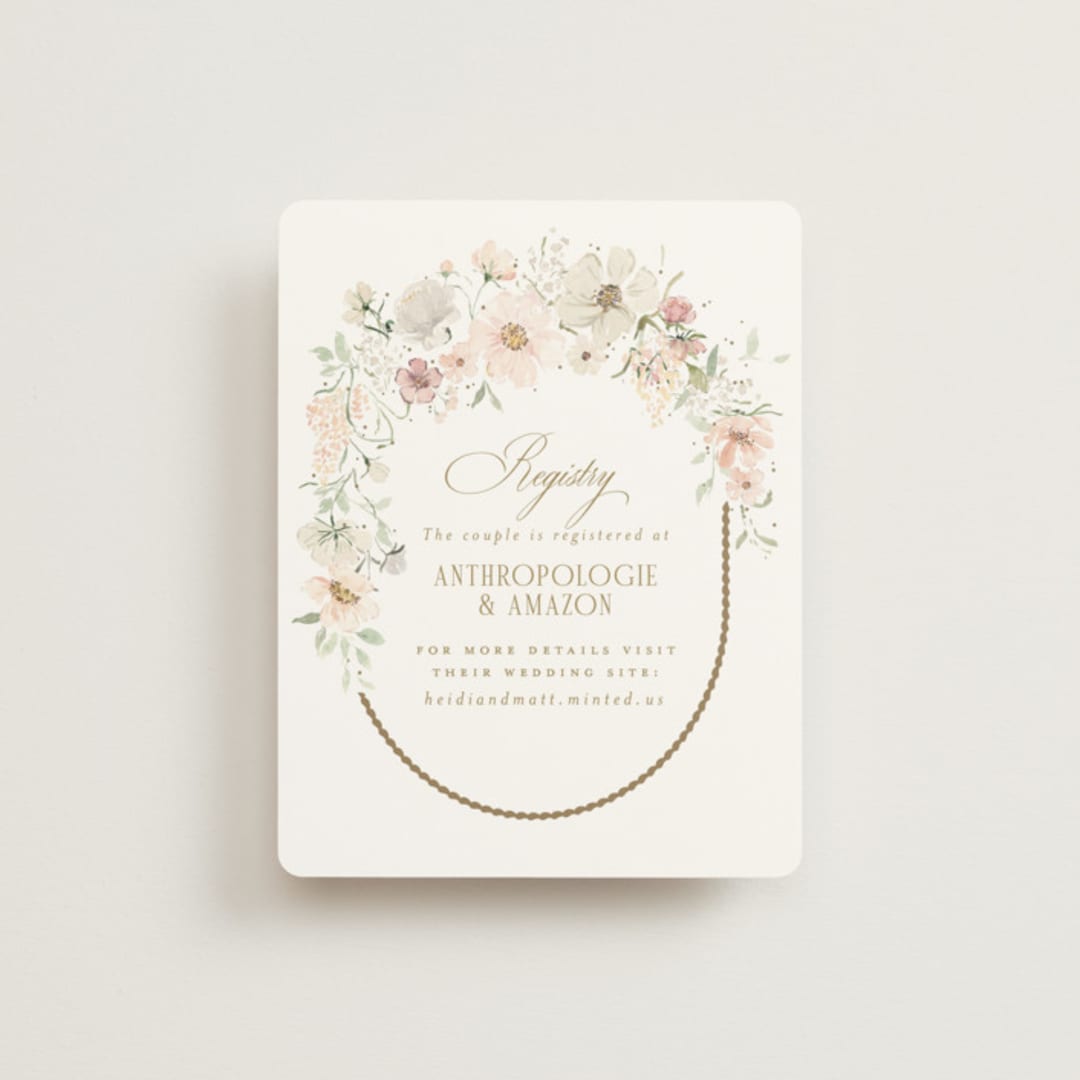 "Gorgeous" - Bridal Shower Insert Cards in Blushing by Itsy Belle Studio - Front