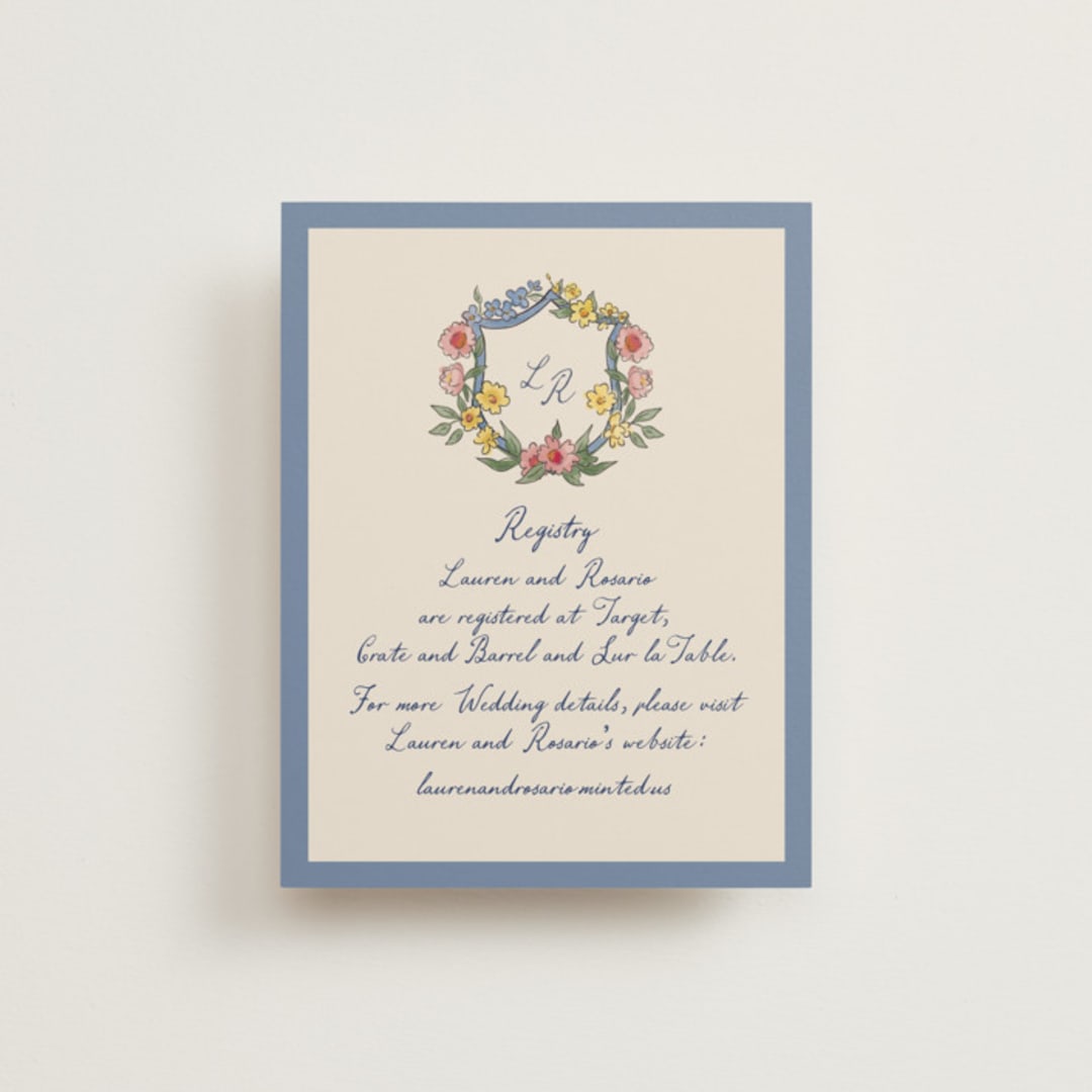 "A wedding in Low Country" - Bridal Shower Insert Cards in Cornflower by Chris Griffith - Front