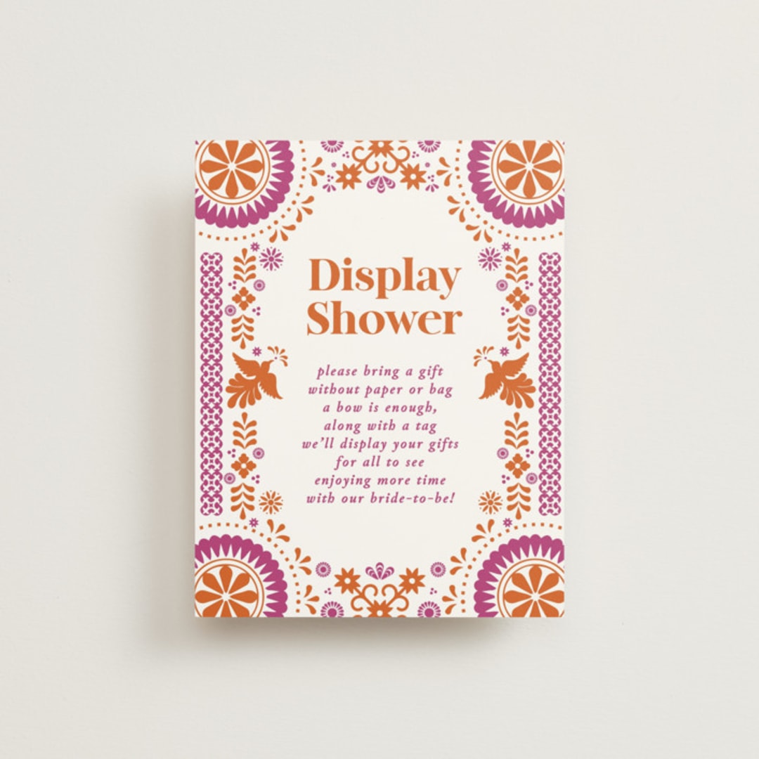 "Let's Fiesta" - Bridal Shower Insert Cards in Gumdrop by Eva Tadros - Front