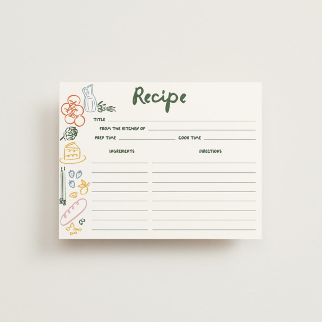 "That's Amore." - Bridal Shower Insert Cards in Basil by Jenna Holcomb - Front