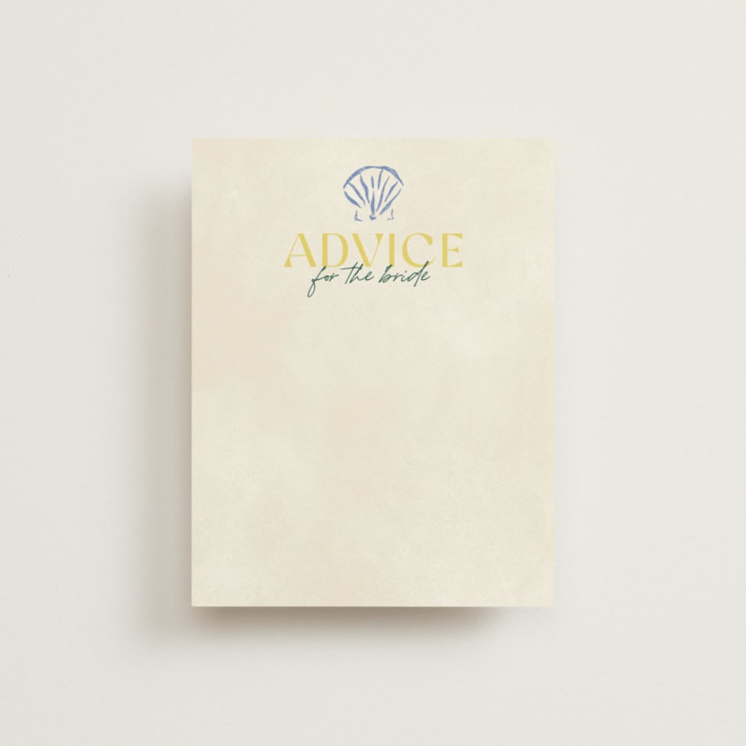 "Coastal Drift" - Bridal Shower Insert Cards in Caribbean Citrus by Pixel and Hank - Front