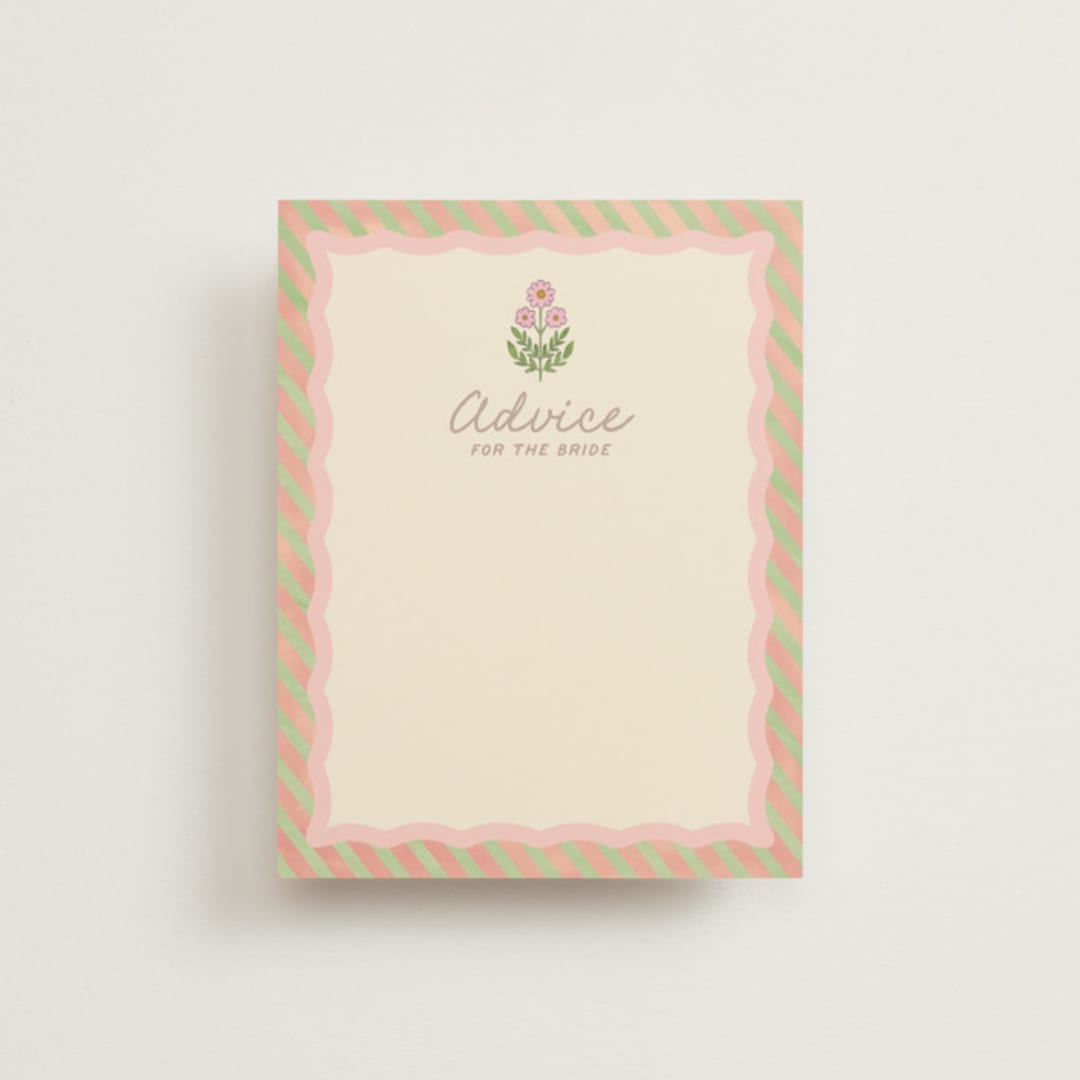 "Botanical maximalism" - Bridal Shower Insert Cards in Poppy by Creo Study - Front