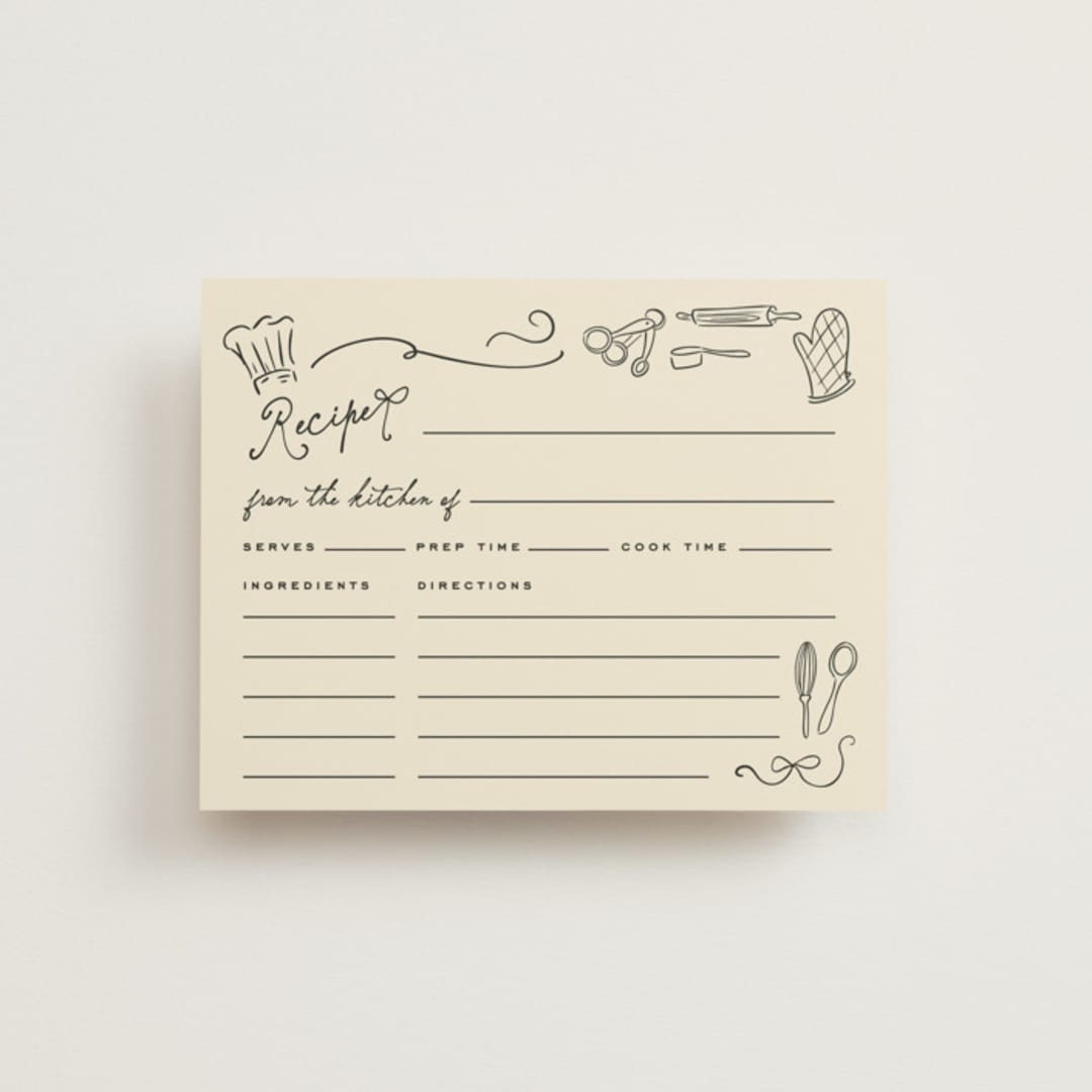 "Vintage Par-tea" - Bridal Shower Insert Cards in Sand by Creo Study - Front